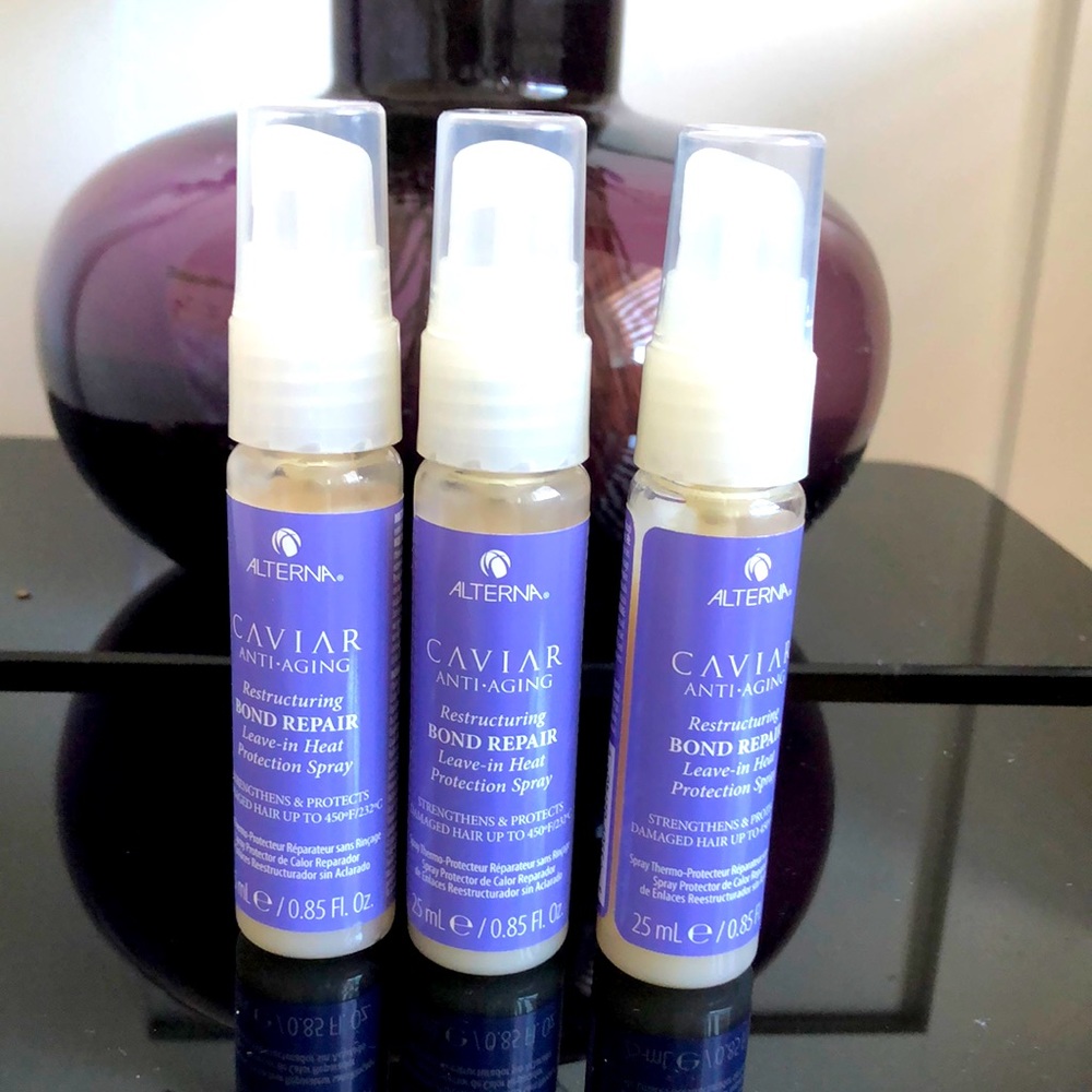 Three 25ml ALTERNA CAVIAR Restructuring Bond Repair Leave-In Overnight Serum